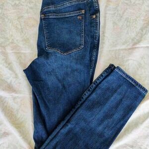 Madewell Blue Straight Leg 10" Highrise Jeans with Classic Indigo Tone